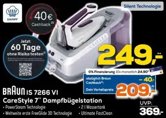 Euronics BRAUN IS 7266 VI CareStyle 7 Dampfbügelstation Angebot