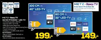 Euronics METZ ROKU TV 32/40 MTD3001 LED-TV Angebot