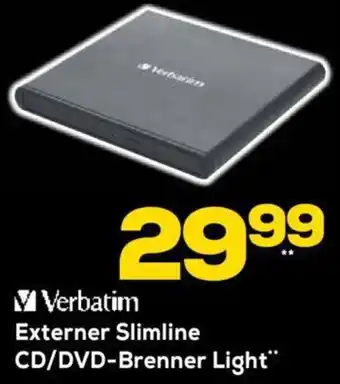 Euronics Verbatim Externer Slimline CD/DVD-Brenner Light Angebot