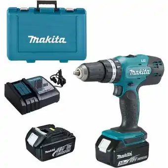 ManoMano Makita akku-schlagbohrschrauber dhp453 2x 3,0 ah akku + lader im transportkoffer Angebot