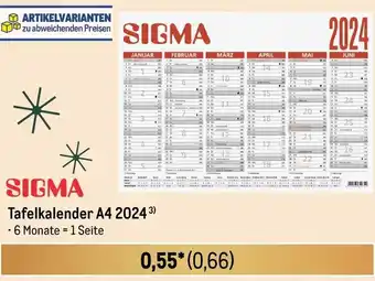 METRO SIGMA Tafelkalender A4 2024 Angebot