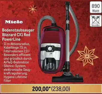 METRO Miele Bodenstaubsauger Blizzard CX1 Red PowerLine Angebot