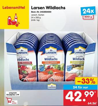 Netto Marken-Discount Larsen Wildlachs 24x200 g Angebot