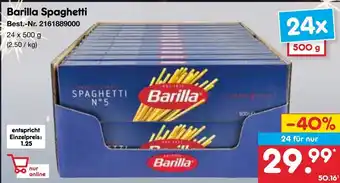 Netto Marken-Discount Barilla Spaghetti 24x500 g Angebot