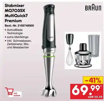 Netto Marken-Discount Stabmixer MQ7035X MultiQuick7 Premium BRAUN Angebot