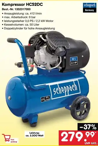 Netto Marken-Discount scheppach Kompressor HC52DC Angebot