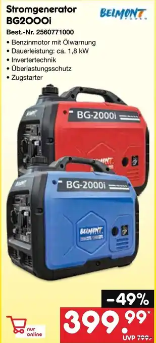 Netto Marken-Discount BELMONT Stromgenerator BG2OOOi Angebot