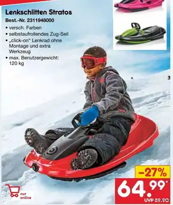 Netto Marken-Discount Lenkschlitten Stratos Angebot