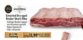 METRO True WILDERNESS Emsrind Dry aged Rinder Short Ribs ca. 1-kg-Packung Angebot