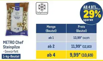 METRO METRO Chef Steinpilze 1-kg-Beutel Angebot