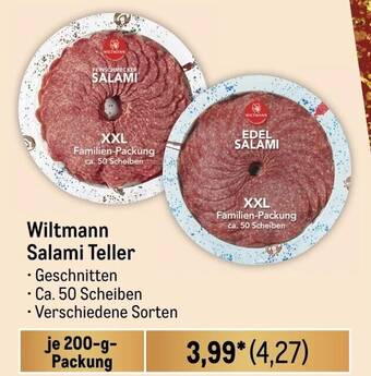 METRO Wiltmann Salami Teller 200-g-Packung Angebot