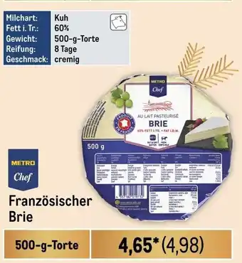 METRO METRO Chef Französischer Brie 500-g-Torte Angebot