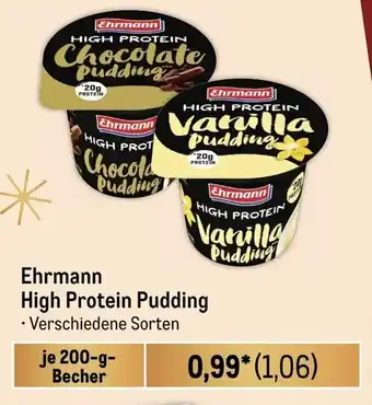 METRO Ehrmann High Protein Pudding 200-g-Becher Angebot