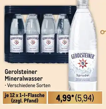 METRO Gerolsteiner Mineralwasser 12x1 L Flasche Angebot