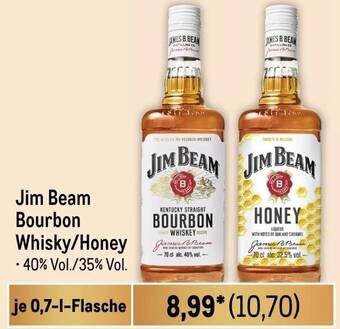 METRO Jim Beam Bourbon Whisky/Honey 0,7 L Flasche Angebot