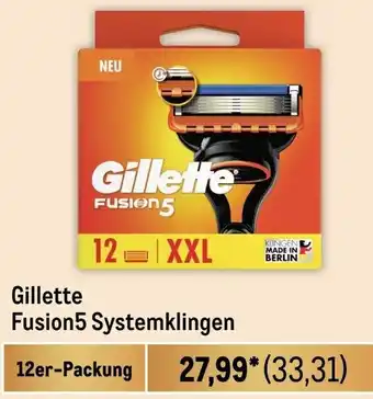 METRO Gillette Fusion5 Systemklingen 12er Packung Angebot