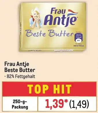 METRO Frau Antje Beste Butter 250 g Packung Angebot