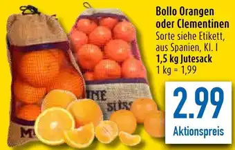 diska Bollo Orangen oder Clementinen 1,5 kg Jutesack Angebot