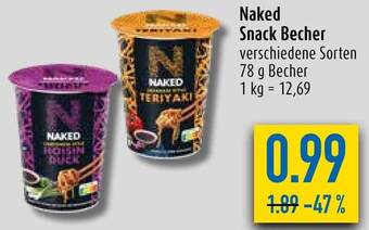 diska Naked Snack Becher 78 g Becher Angebot