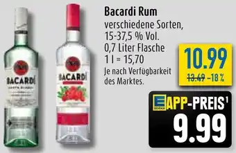 diska Bacardi Rum 0,7 Liter Flasche Angebot