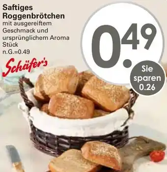 WEZ Schäfer's Saftiges Roggenbrötchen Angebot