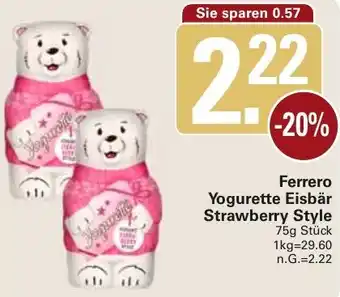 WEZ Ferrero Yogurette Eisbär Strawberry Style 75g Stück Angebot