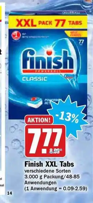 Hit Finish Xxl Tabs Angebot