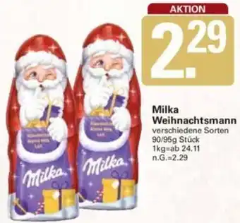 WEZ Milka Weihnachtsmann 90/95g Stück Angebot