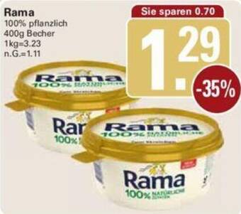 WEZ Rama 400 g Becher Angebot