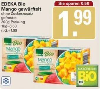 WEZ EDEKA Bio Mango gewürftelt 300 g Packung Angebot