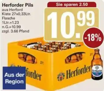 WEZ Herforder Pils Kiste 27x0,33Ltr. Flasche Angebot