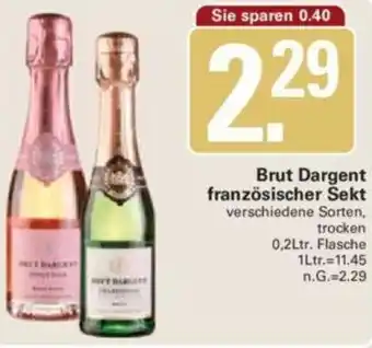 WEZ Brut Dargent französischer Sekt 0,2Ltr. Flasche Angebot