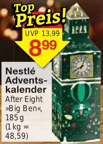 Wiglo Wunderland Nestlé Adventskalender After Eight 185 g Angebot