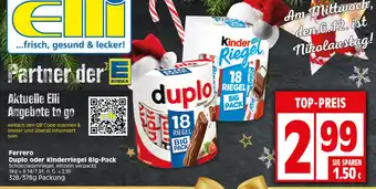 Elli Markt FERRERO Duplo oder Kinderriegel Big-Pack 328/378g Packung Angebot