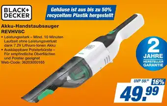 expert Techno Land BLACK+ DECKER Akku-Handstaubsauger REVHV8C Angebot