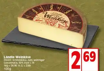 Elli Markt Ländle Weinkäse Österr. Schnittkäse, 100g Angebot