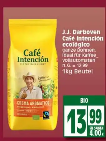 Elli Markt J.J. Darboven Café Intención ecológico ganze Bohnen, 1kg Beutel Angebot