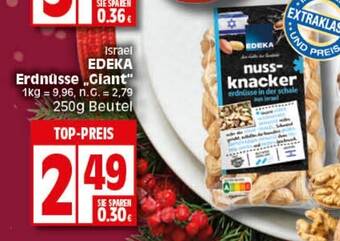 Elli Markt EDEKA Erdnüsse „Giant" 250g Angebot