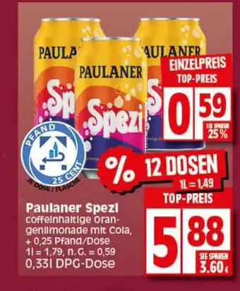 Elli Markt Paulaner Spezi 330ml Angebot