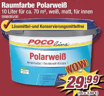 Poco POCOline Raumfarbe Polarweiß 10 Liter Angebot