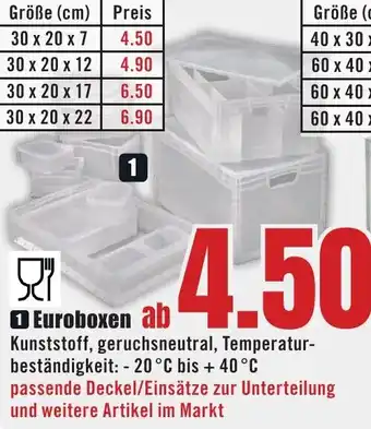 B1 Discount Baumarkt Euroboxen Angebot