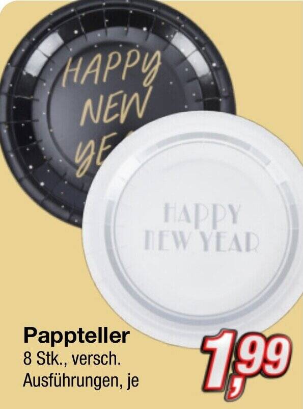 Pappteller 8 Stk. Angebot bei KiK