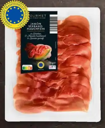 Aldi Nord Gourmet Finest Cuisine Jamón Serrano 70 g Packung Angebot