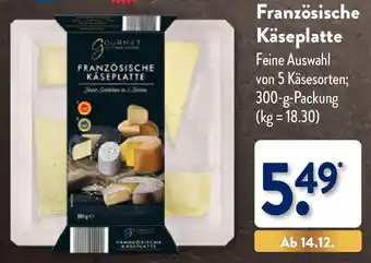 Aldi Nord Gourmet Finest Cuisine Französische Käseplatte 300 g Packung Angebot