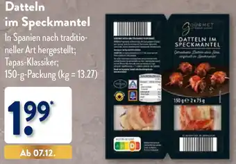 Aldi Nord Gourmet Finest Cuisine Datteln im Speckmantel 150 g Packung Angebot