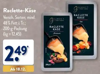 Aldi Nord Gourmet Finest Cuisine Raclette-Käse 200 g Packung Angebot