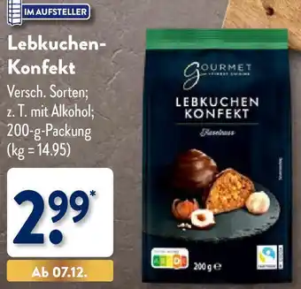 Aldi Nord Gourmet Finest Cuisine Lebkuchen-Konfekt 200 g Packung Angebot