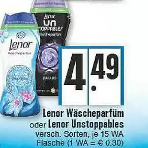 E-Center Lenor Wäscheparfüm Oder Lenor Unstoppables Versch. Sorten Angebot