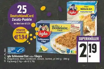 E-Center Iglo Schlemmerfilet Oder Filegro Angebot