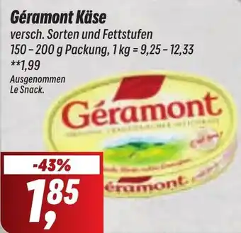 Simmel Géramont Käse 150-200 g Packung Angebot